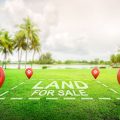 Green plot marked land for sale